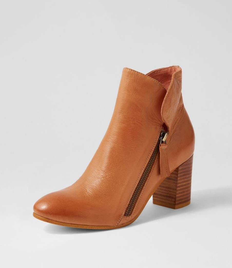 Shoes TOP END | Uriah Dark Tan Leather Ankle Boots