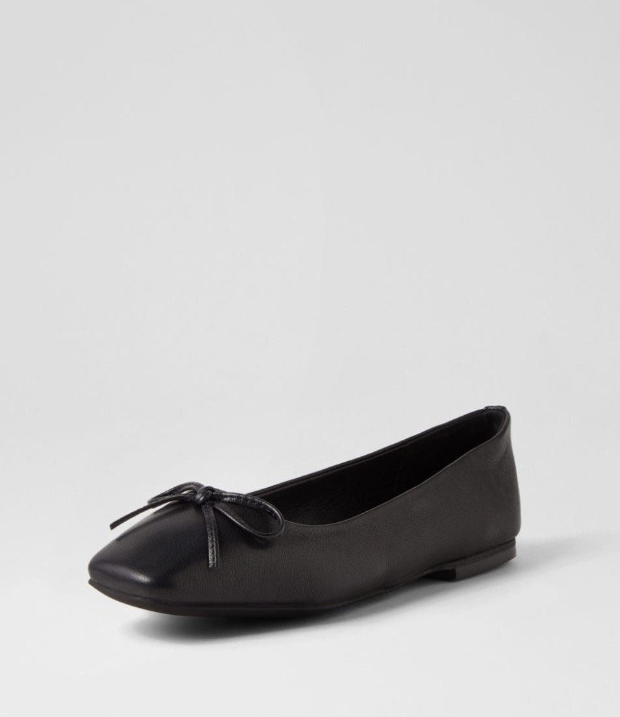 Shoes MOLLINI | Teliyer Black Leather Ballet Flats