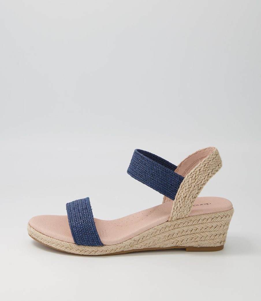 Shoes DIANA FERRARI | Havan Navy Weave Elastic Espadrilles