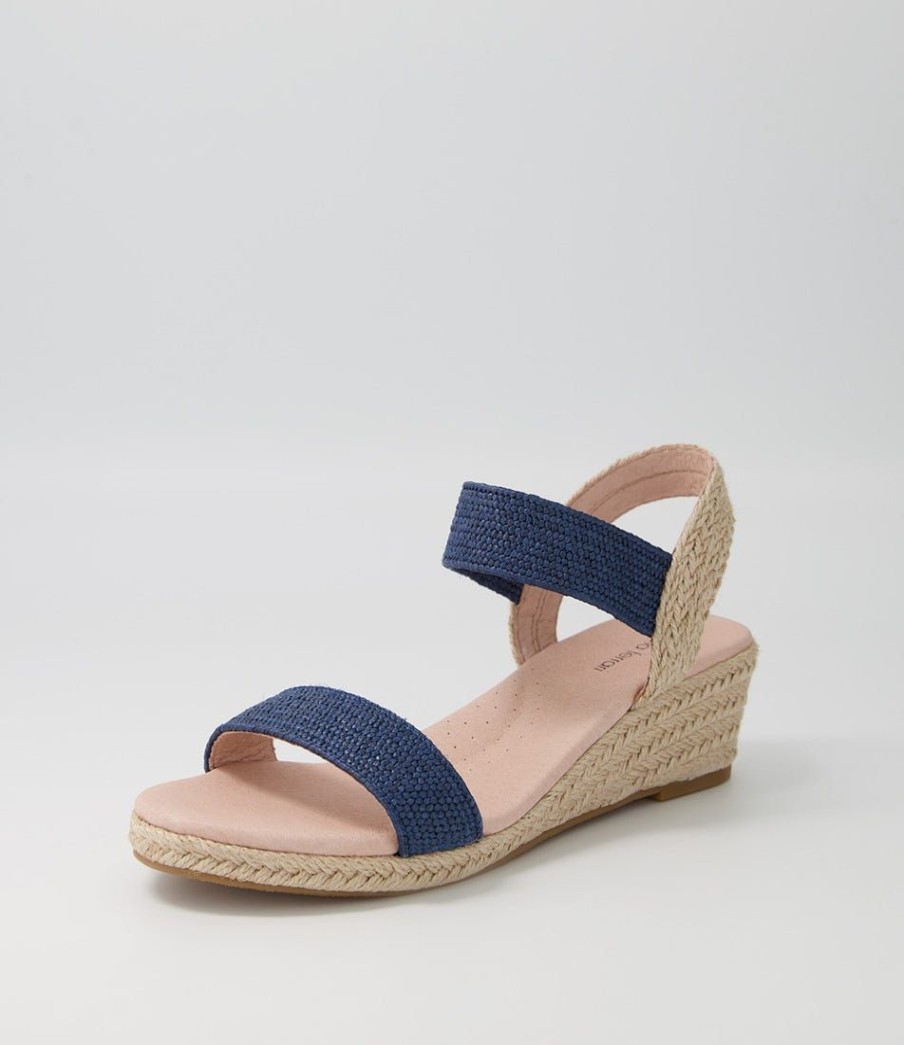 Shoes DIANA FERRARI | Havan Navy Weave Elastic Espadrilles