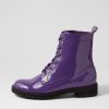 Shoes ZIERA | Mangoes W Purple Patent Leather Ankle Boots