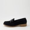 Shoes DJANGO & JULIETTE | Corina Black Suede Loafers