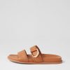 Shoes DIANA FERRARI | Vatum Dark Tan Leather Slides