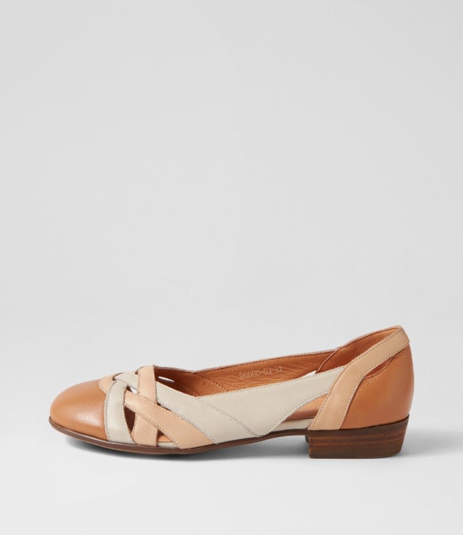 Shoes DJANGO & JULIETTE | Doddo Dark Tan Camel Multi Ballet Flats