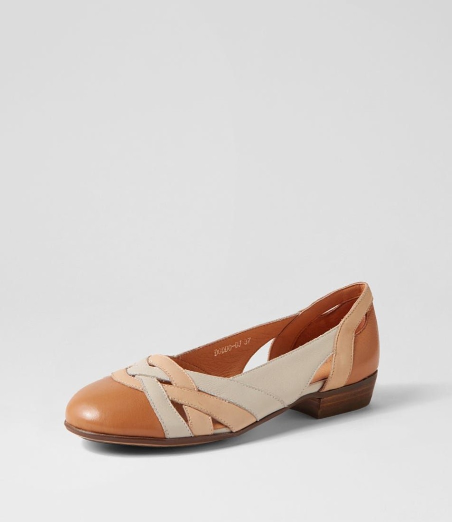 Shoes DJANGO & JULIETTE | Doddo Dark Tan Camel Multi Ballet Flats