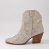 Shoes DJANGO & JULIETTE | Wagon Silver Jewel Fabric Ankle Boots