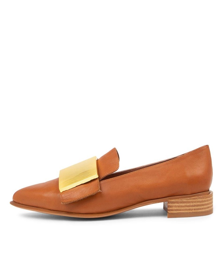 Shoes TOP END | Zhang Dk Tan Gold Leather Loafers