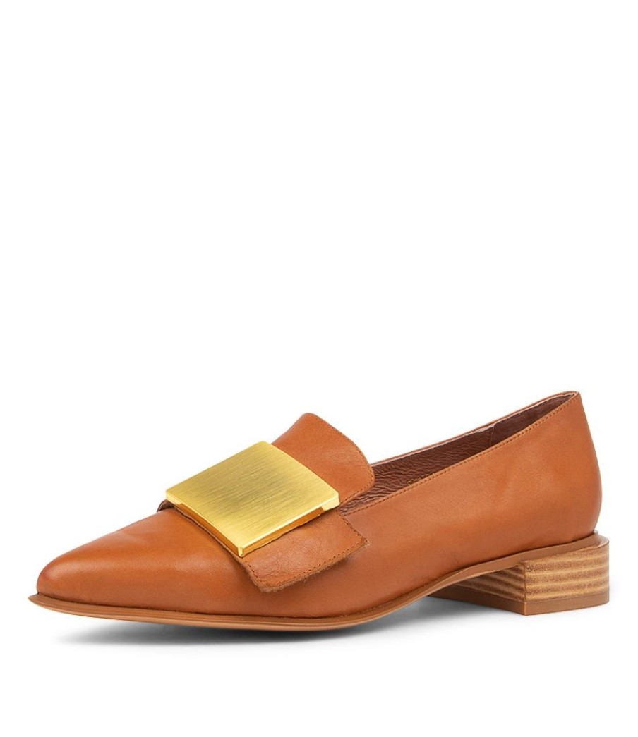 Shoes TOP END | Zhang Dk Tan Gold Leather Loafers