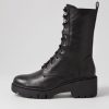 Shoes DJANGO & JULIETTE | Ustern Black Leather Calf Boots