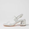 Shoes DJANGO & JULIETTE | Prent Silver Glow Lizard Sandals