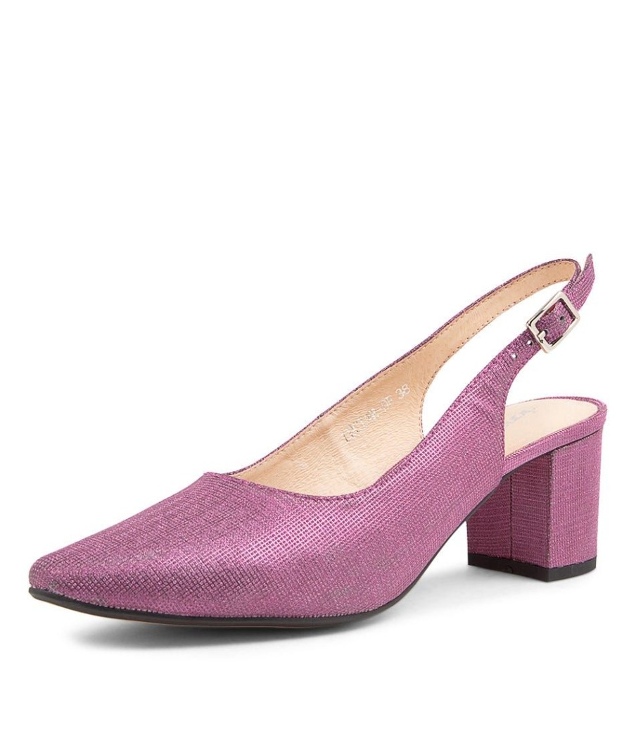 Shoes DIANA FERRARI | Lucine Fuchsia Metallic Suede Heels