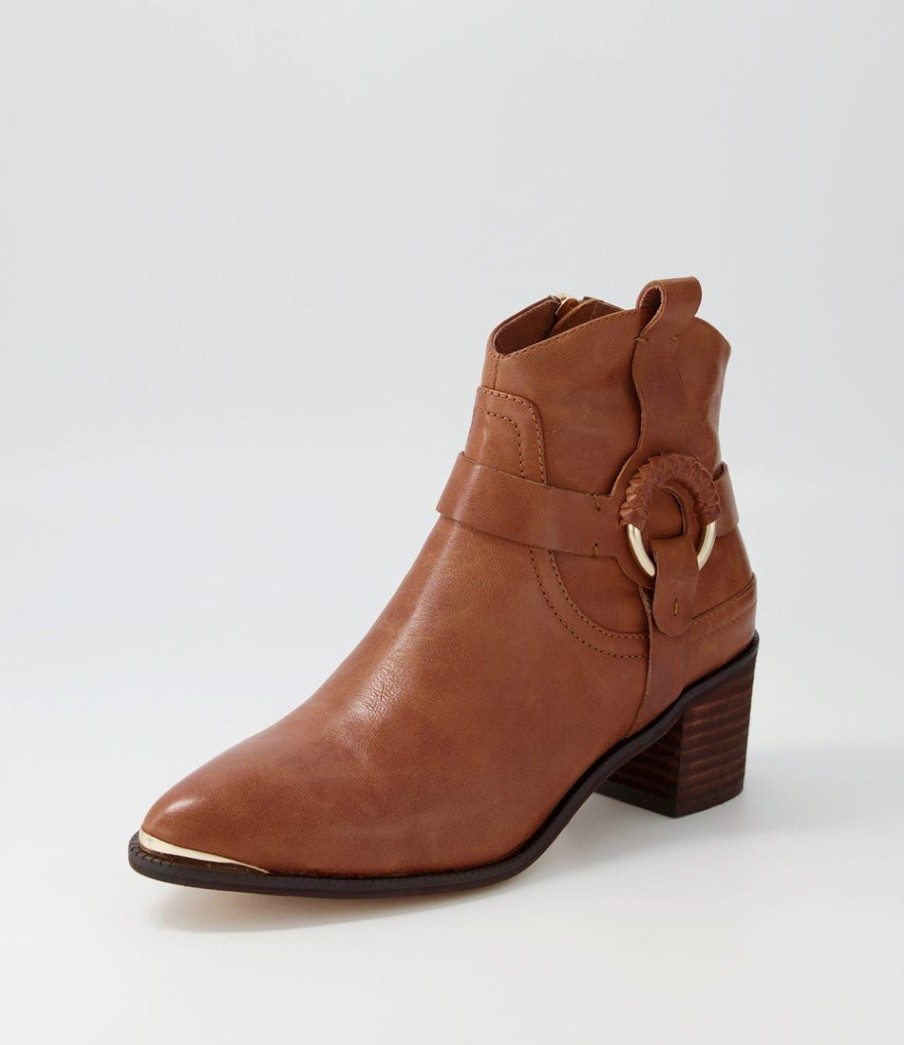 Shoes DJANGO & JULIETTE | Hoyo Cognac Leather Ankle Boots