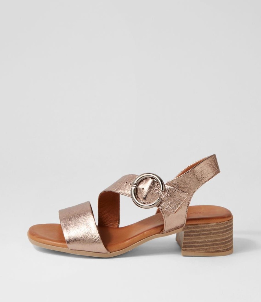 Shoes DIANA FERRARI | Tartic Ash Metallic Leather Sandals