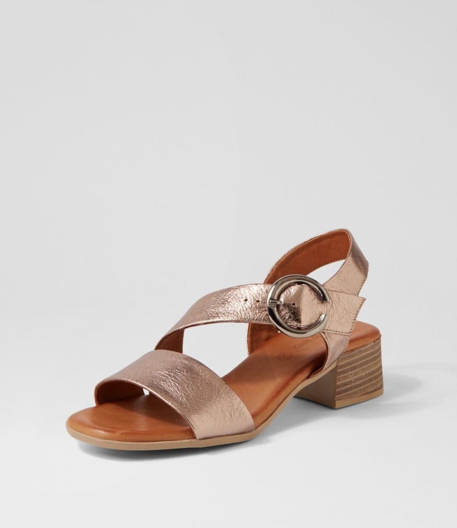 Shoes DIANA FERRARI | Tartic Ash Metallic Leather Sandals