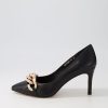 Shoes TOP END | Bayonne Black Leather Pump Heels