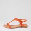 Shoes DJANGO & JULIETTE | Parah Light Orange Suede Sandals