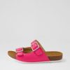 Shoes ZIERA | Makosa Xw Fuchsia Leather Slides