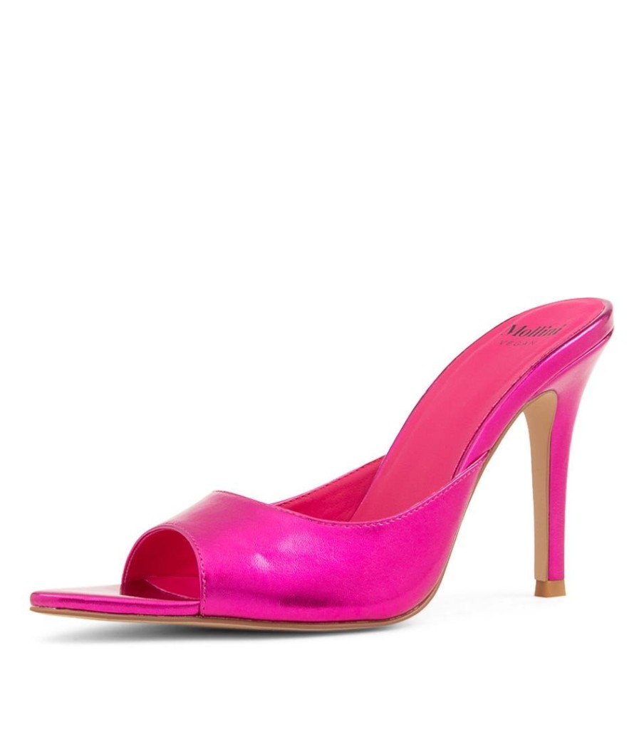 Shoes MOLLINI | Kelley Fuchsia Metallic Vegan Mules