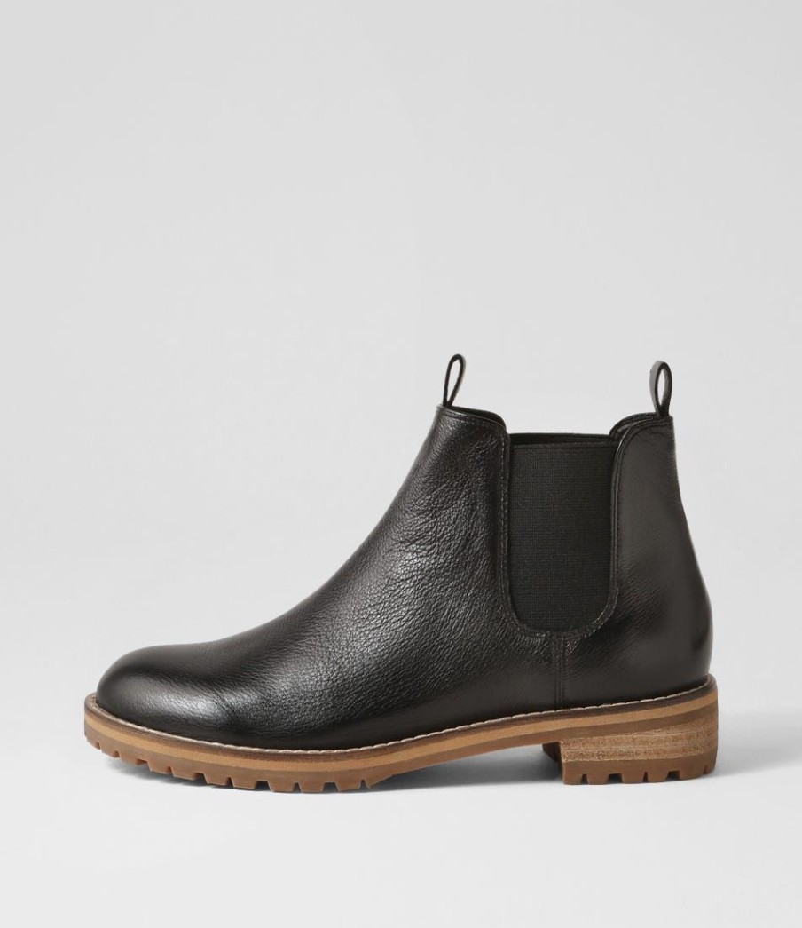 Shoes ZIERA | Miscoti W Black Natural Heel Leather Chelsea Boots