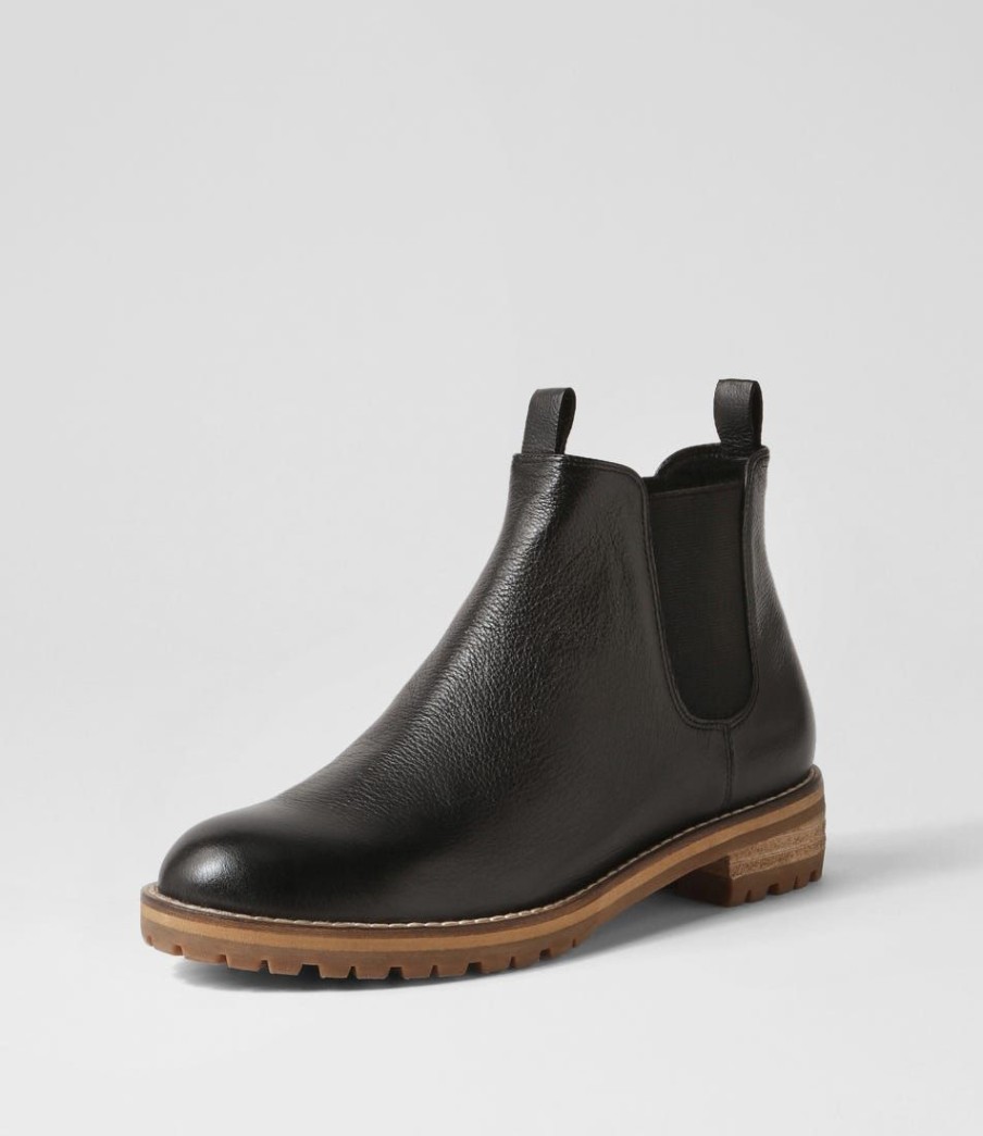 Shoes ZIERA | Miscoti W Black Natural Heel Leather Chelsea Boots