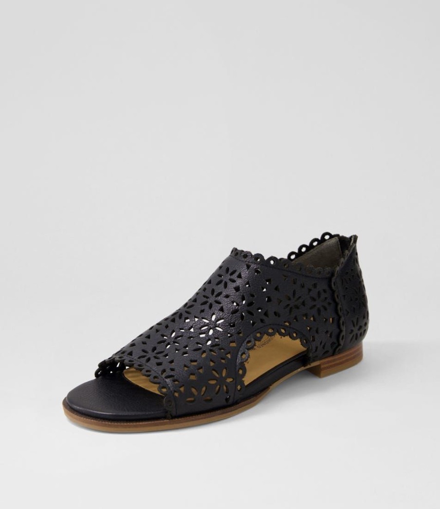 Shoes ZIERA | Talexys W Black Leather Sandals