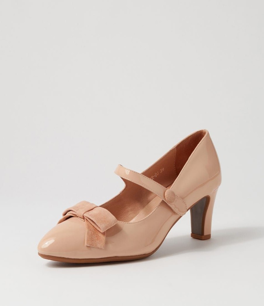 Shoes DJANGO & JULIETTE | Tinar Nude Patent Suede Heels