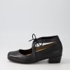 Shoes ZIERA | Qanes Xw Black Leather Flat Shoes