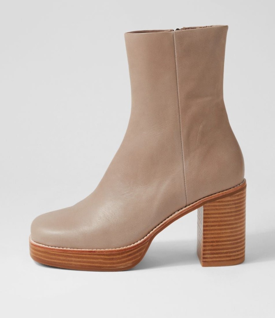 Shoes TOP END | Daneka Smoke Leather Ankle Boots