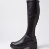 Shoes DJANGO & JULIETTE | Ulala Black Stretch Knee High Boots