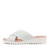 Shoes DJANGO & JULIETTE | Manal White Weave Slides