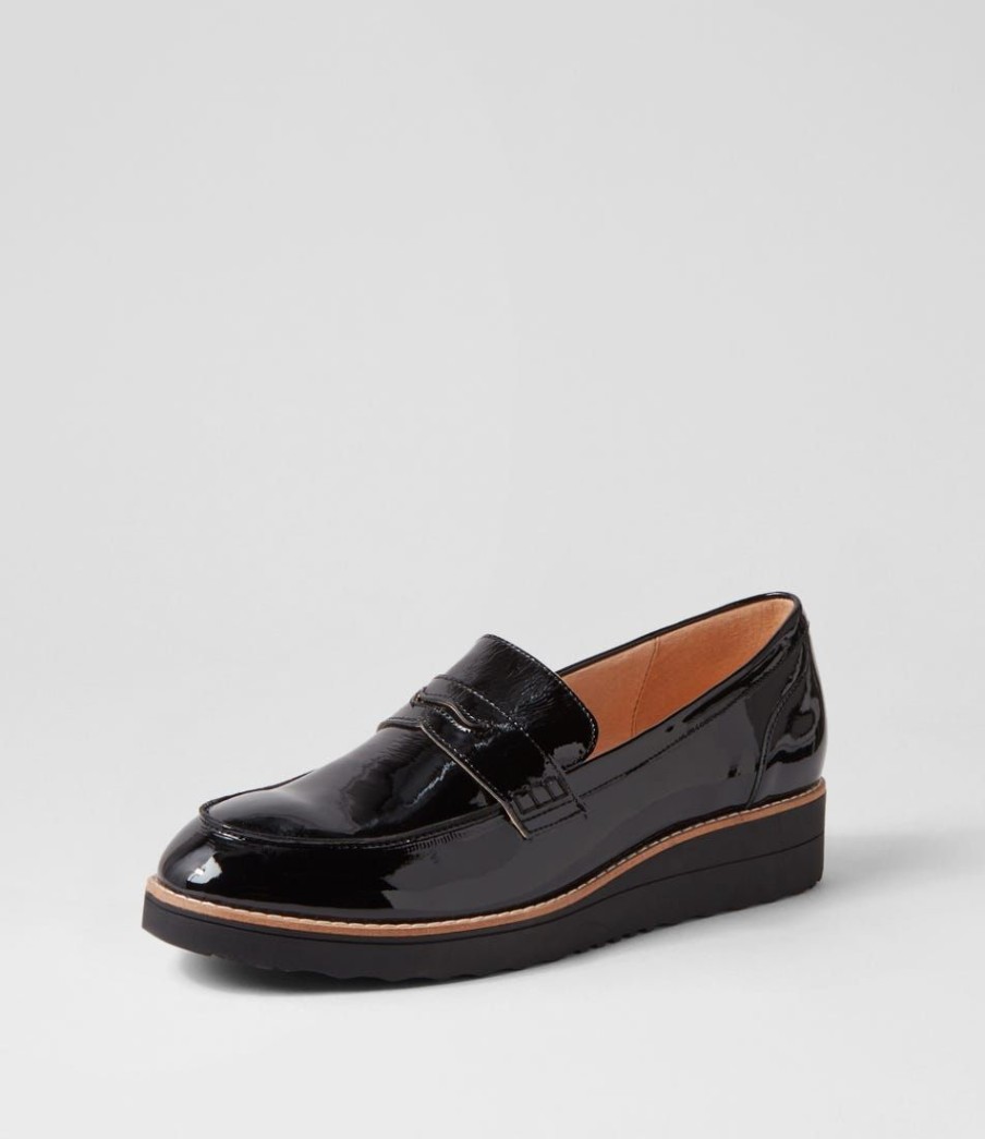 Shoes TOP END | Oley Black Patent Leather Loafers