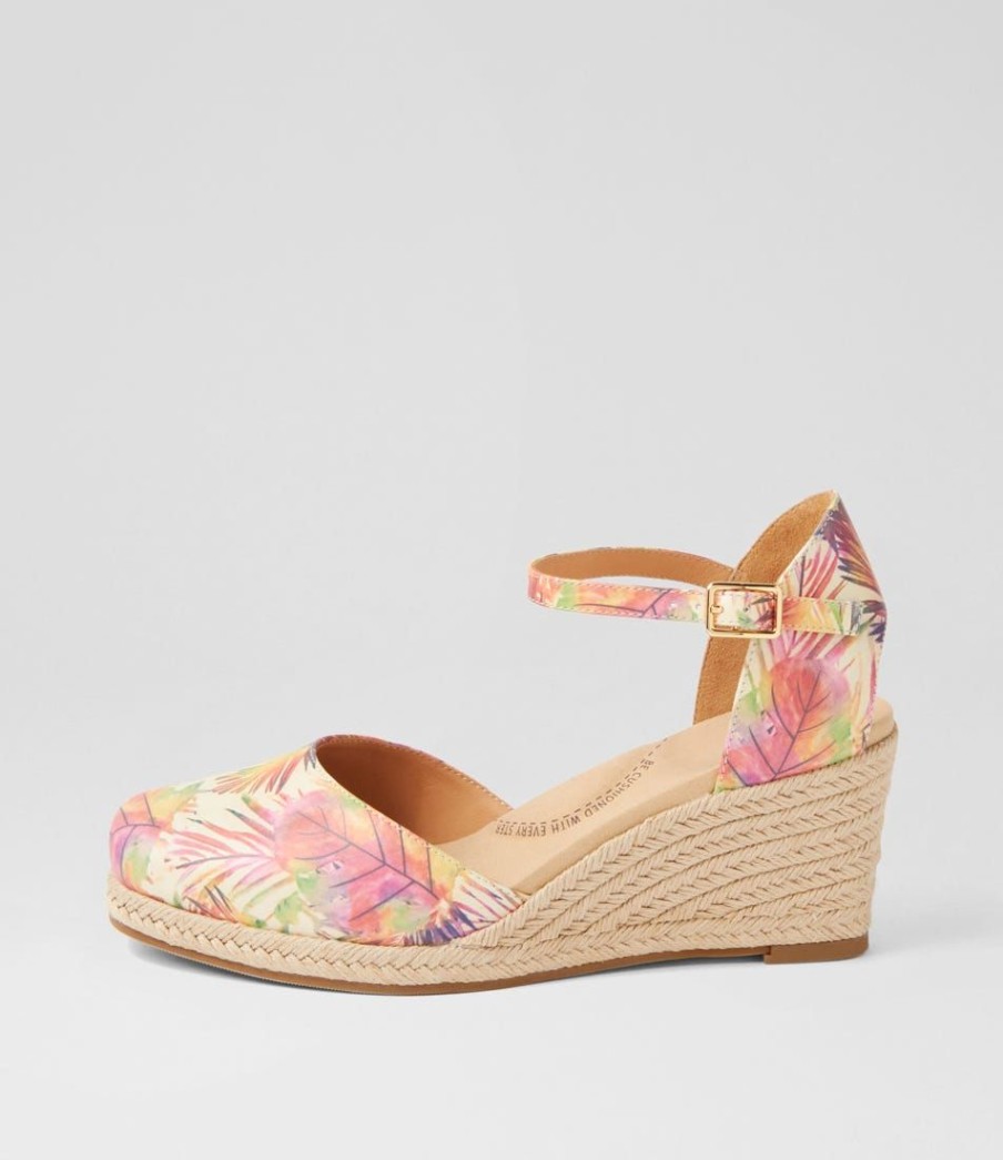 Shoes ZIERA | Autumn W Multi Palms Leather Wedges