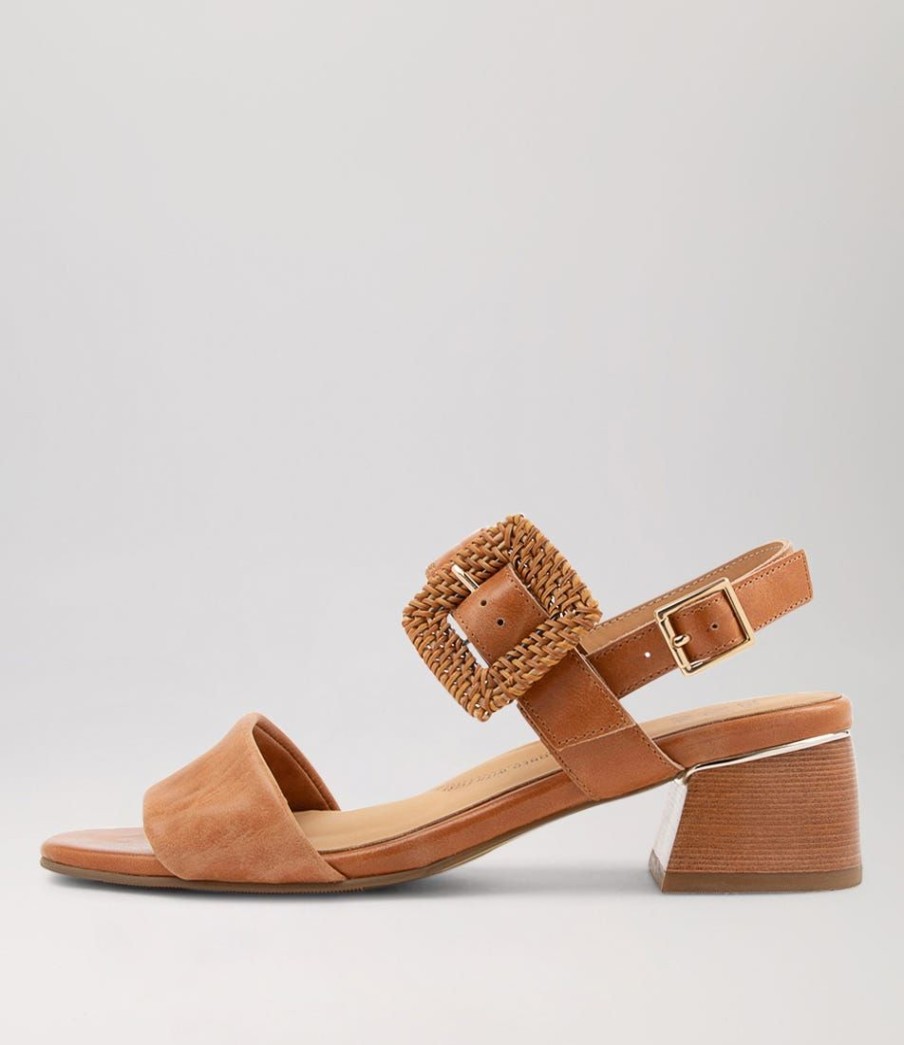 Shoes ZIERA | Cabala W Tan Leather Sandals