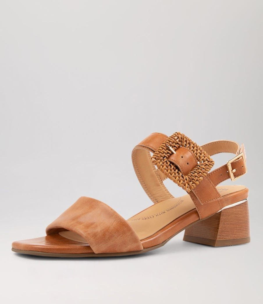 Shoes ZIERA | Cabala W Tan Leather Sandals