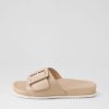 Shoes ZIERA | Hanyu W Cafe Leather Slides