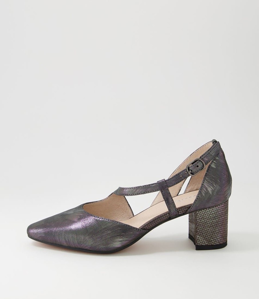 Shoes DIANA FERRARI | Luis Pewter Mix Heels