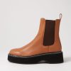 Shoes MOLLINI | Devoted Dark Tan Leather Chelsea Boots