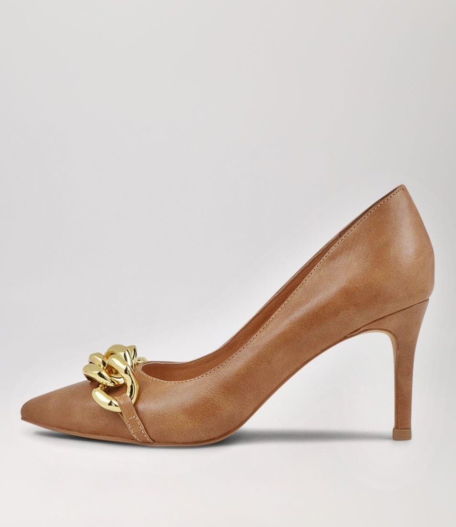 Shoes TOP END | Bayonne Tan Leather Pump Heels