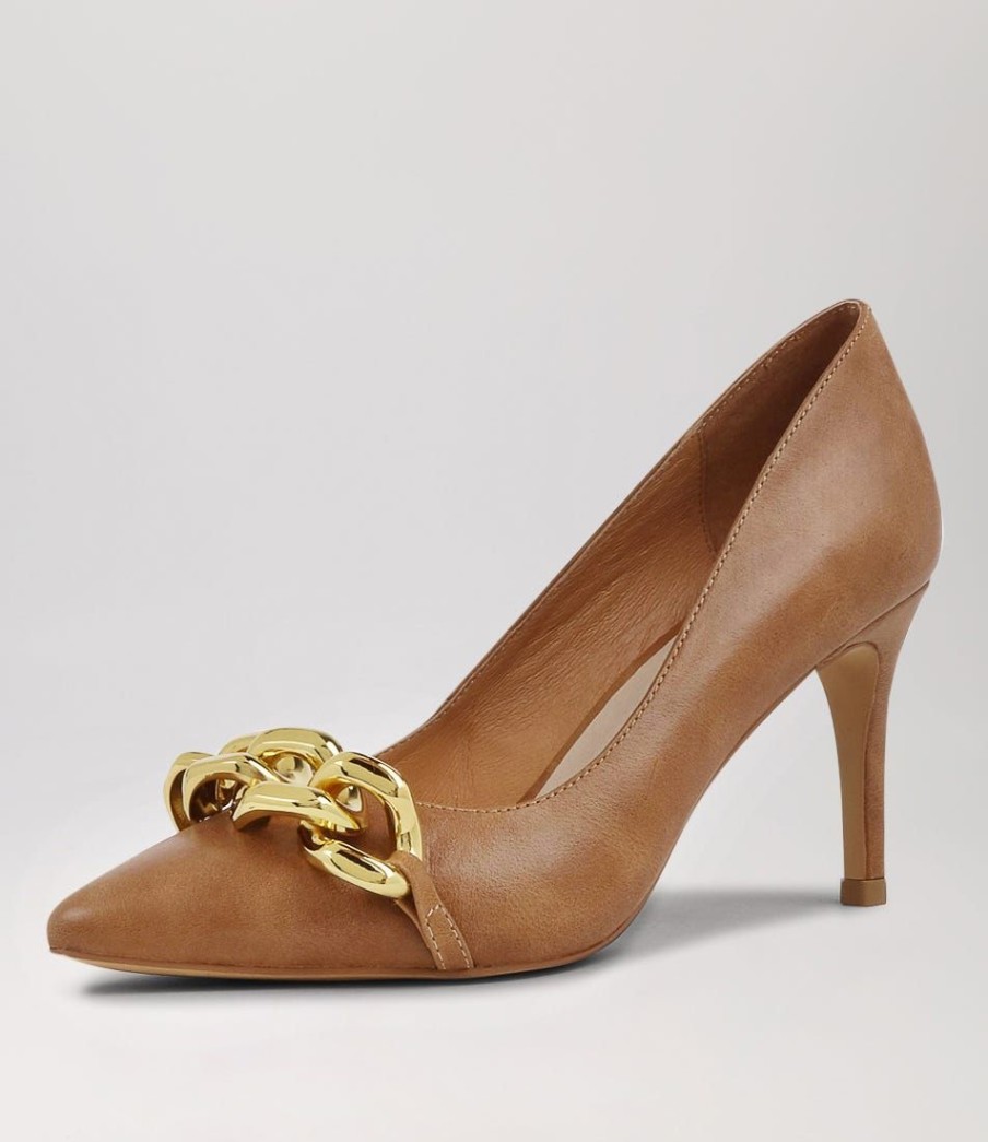 Shoes TOP END | Bayonne Tan Leather Pump Heels