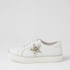 Shoes DJANGO & JULIETTE | Foxxie White Silver Leather Jewels Sneakers