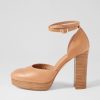 Shoes MOLLINI | Ambition Tan Natural Heel Leather Heels