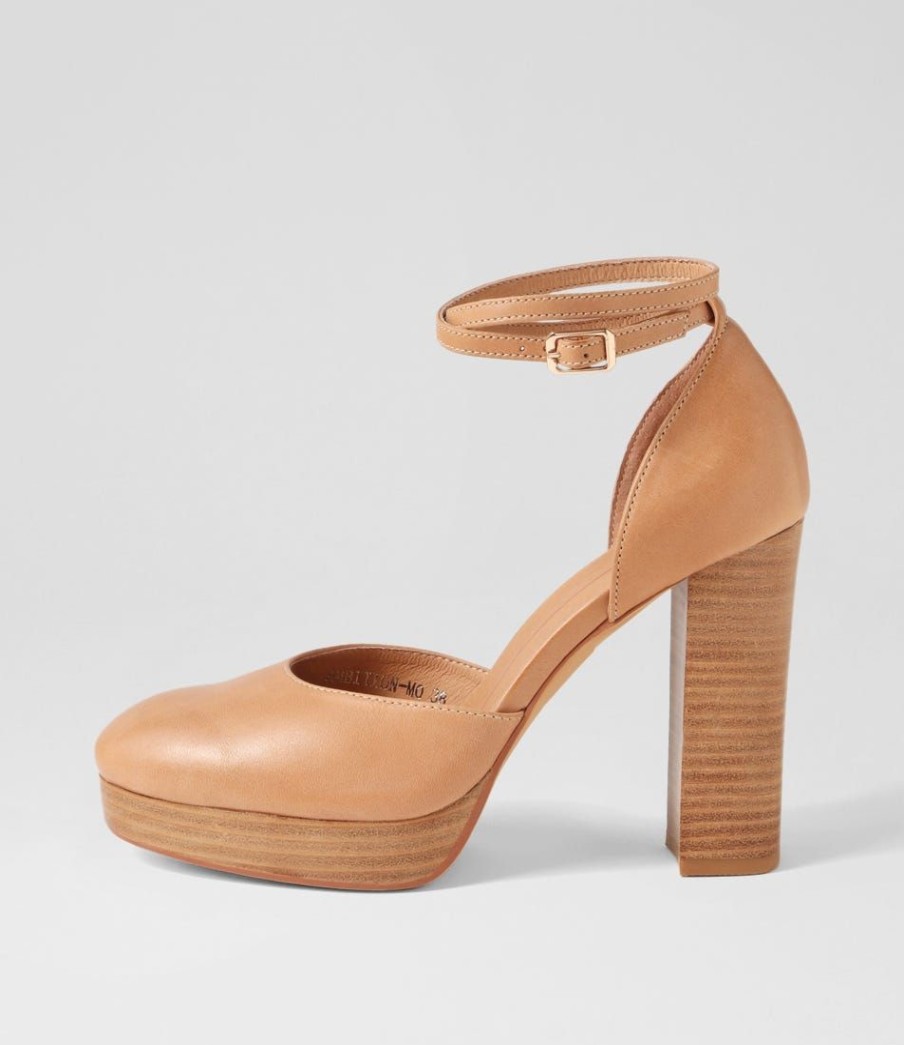 Shoes MOLLINI | Ambition Tan Natural Heel Leather Heels