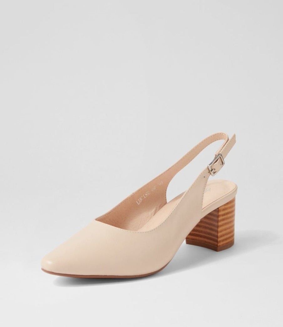 Shoes DIANA FERRARI | Lucine Vanilla Natural Heel Leather Heels