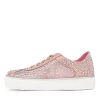 Shoes DJANGO & JULIETTE | Flip Pink Shimmer Leather Mesh Sneakers