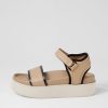 Shoes ROLLIE | Ace Sandal Latte Black Leather Sandals