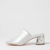 Shoes DJANGO & JULIETTE | Pansie Silver Glow Lizard Mules