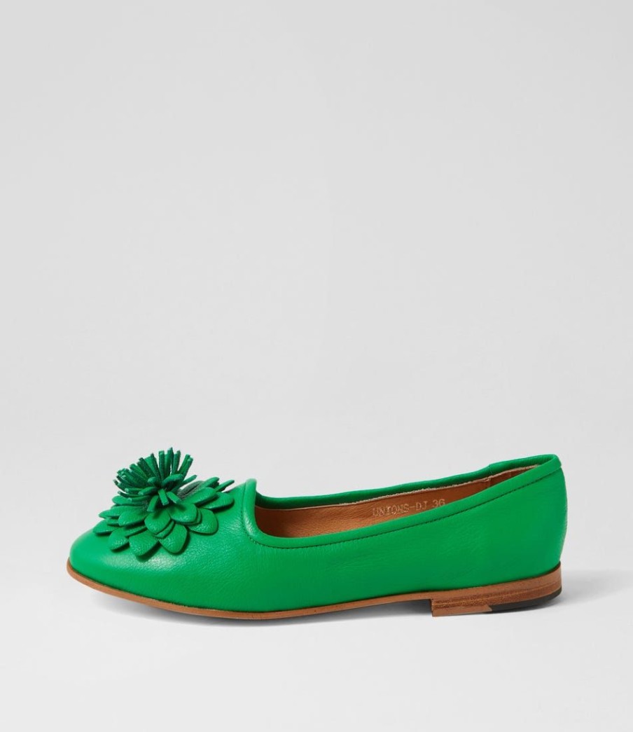 Shoes DJANGO & JULIETTE | Unions Bright Emerald Leather Loafers