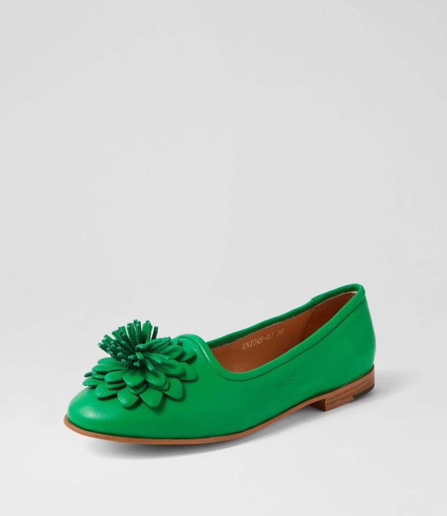 Shoes DJANGO & JULIETTE | Unions Bright Emerald Leather Loafers