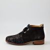 Shoes DJANGO & JULIETTE | Lorree Black Multi Lace Up Boots