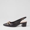 Shoes TOP END | Abrar Black Leather Heels